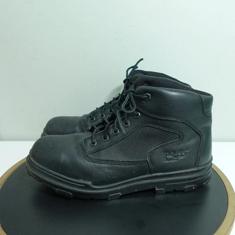 Timberland PRO 70068 Steel Toe‎ Work Boots Men 11M Black Leather Safety EH 24/7